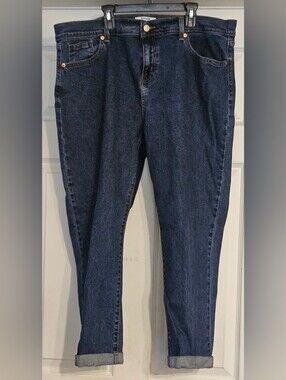 Denizen Levi's Women's Size 14 W32 Hi Rise Boyfriend Cuffed Jeans Inseam 24"
